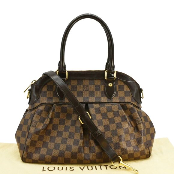 Louis Vuitton Trevi PM Damier Ebene Satchel Bag Brown - Picture 3 of 13